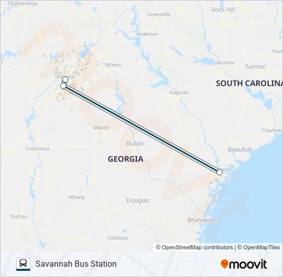 GREYHOUND US0640 Bus Line Map