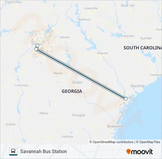 GREYHOUND US0640 Bus Line Map