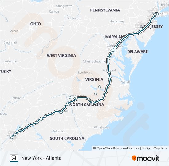 GREYHOUND US0670 Bus Line Map