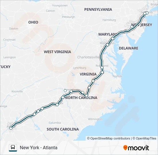 GREYHOUND US0670 Bus Line Map