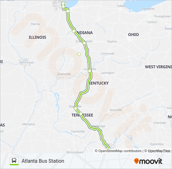 FLIXBUS 2512 Bus Line Map
