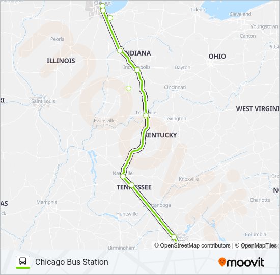FLIXBUS 2512 Bus Line Map