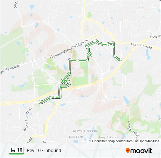 10 Bus Line Map