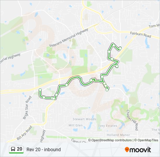 20 Bus Line Map