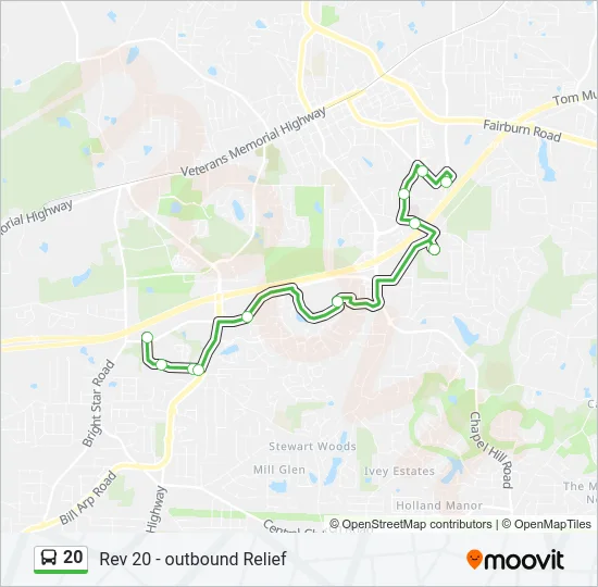 20 Bus Line Map