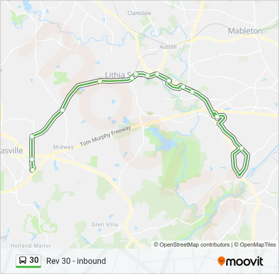 30 Bus Line Map