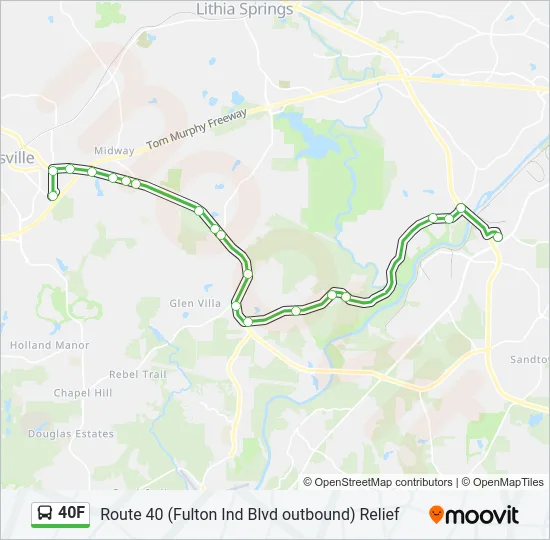 40F Bus Line Map