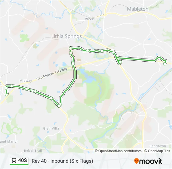 40S Bus Line Map