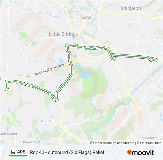 40S Bus Line Map