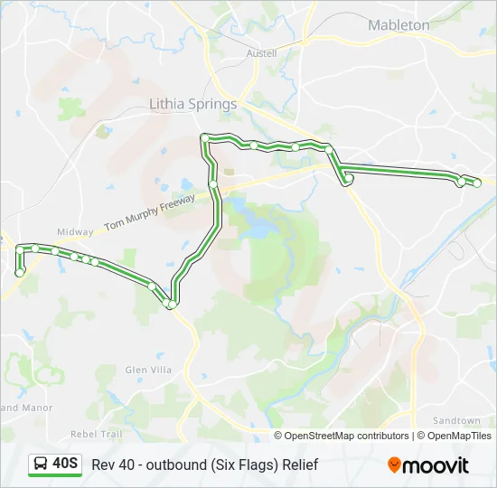40S Bus Line Map