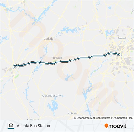 GREYHOUND US0608 Bus Line Map