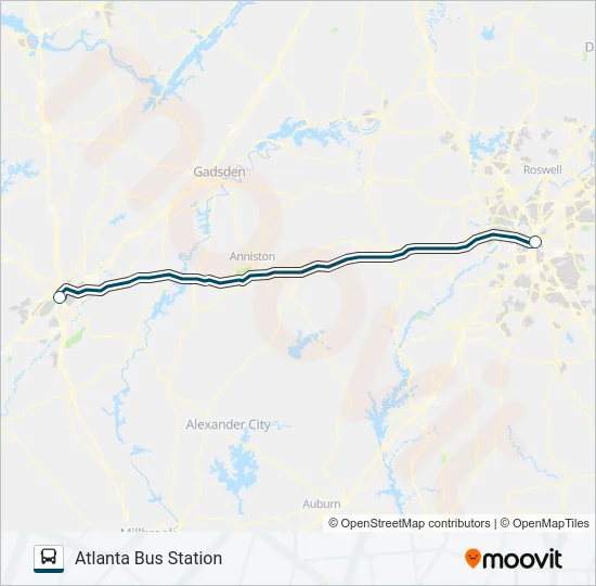 GREYHOUND US0608 Bus Line Map