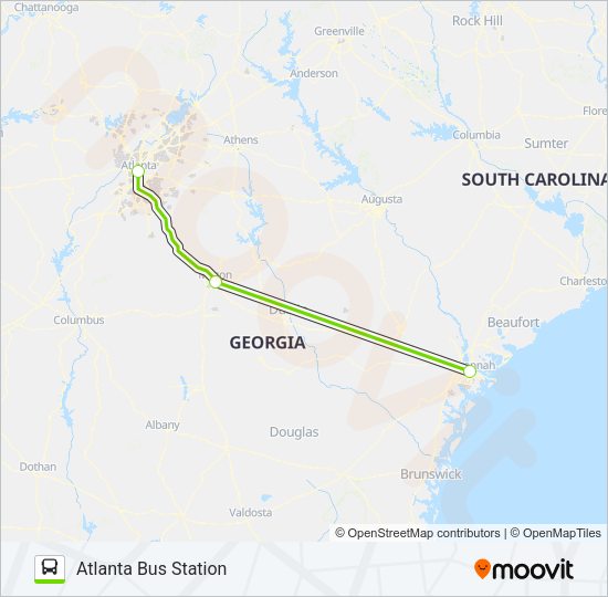 FLIXBUS 2480 Bus Line Map