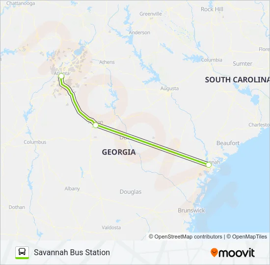FLIXBUS 2480 Bus Line Map