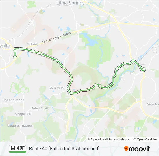 40F Bus Line Map