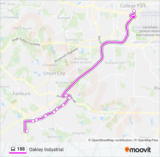 188 Bus Line Map