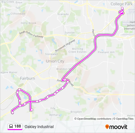 188 Bus Line Map