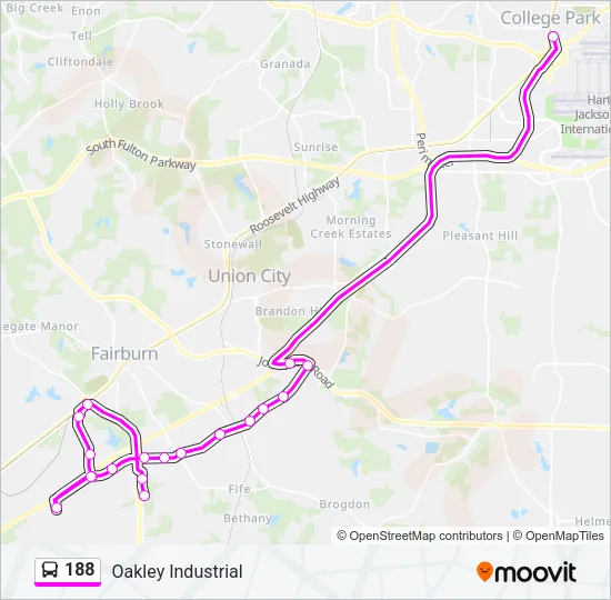 188 Bus Line Map