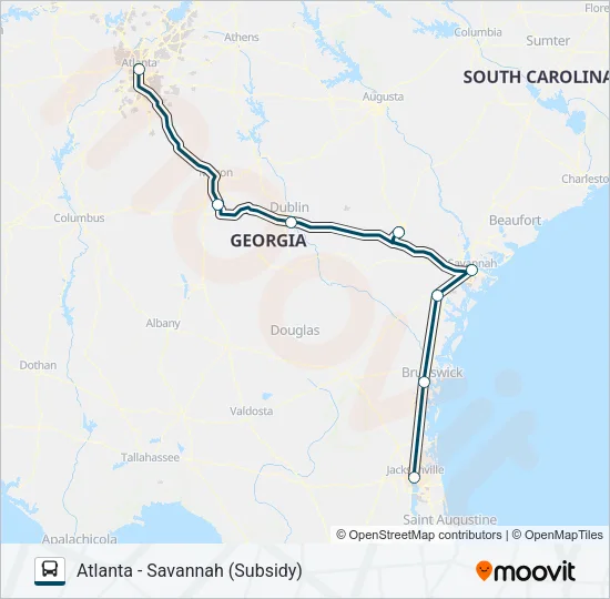 GREYHOUND US0640S Bus Line Map