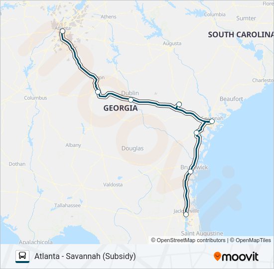 GREYHOUND US0640S Bus Line Map