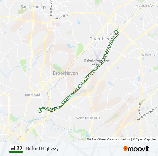 39 bus Line Map