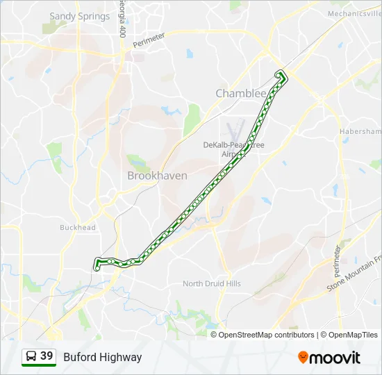 39 Bus Line Map