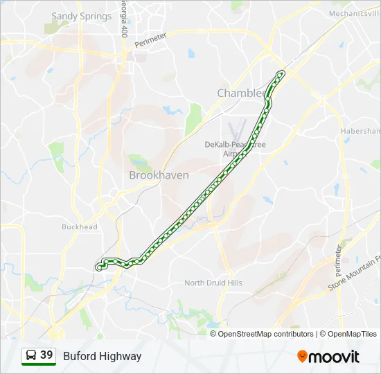 39 Bus Line Map