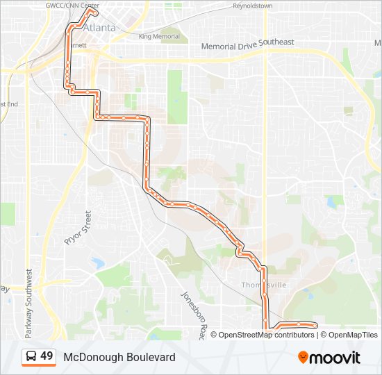 49 Bus Line Map