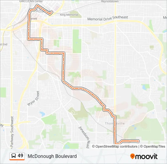 49 Bus Line Map