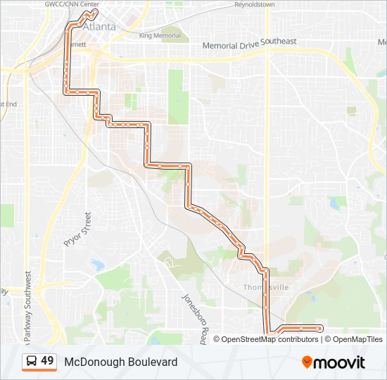 49 Bus Line Map