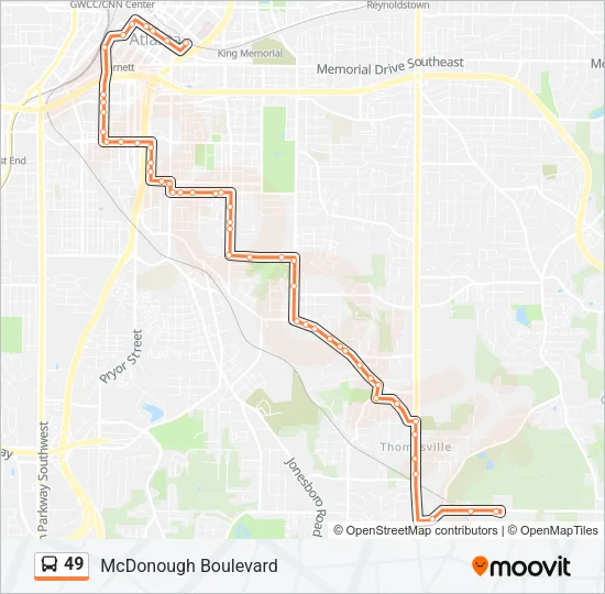 49 Bus Line Map