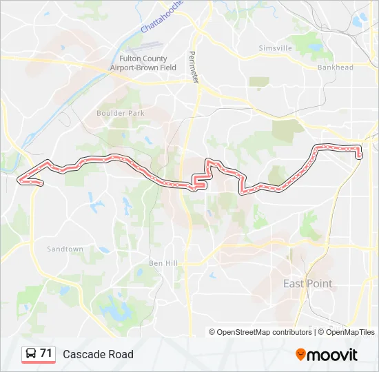 71 Bus Line Map