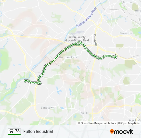 73 Bus Line Map