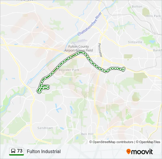 73 Bus Line Map