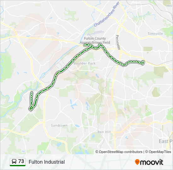 73 Bus Line Map