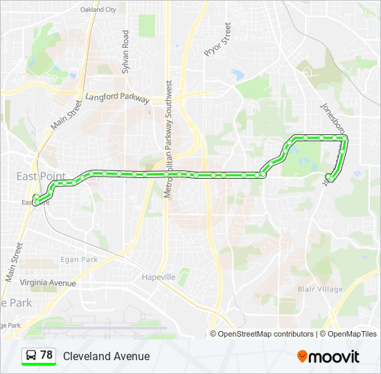 78 Bus Line Map