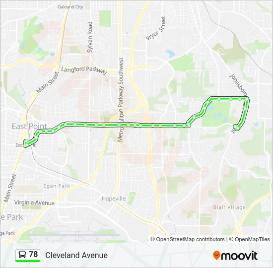 78 Bus Line Map