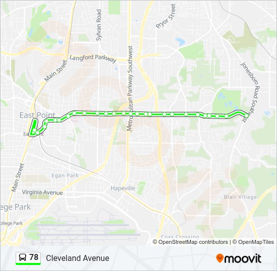 78 Bus Line Map