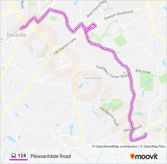 124 Bus Line Map