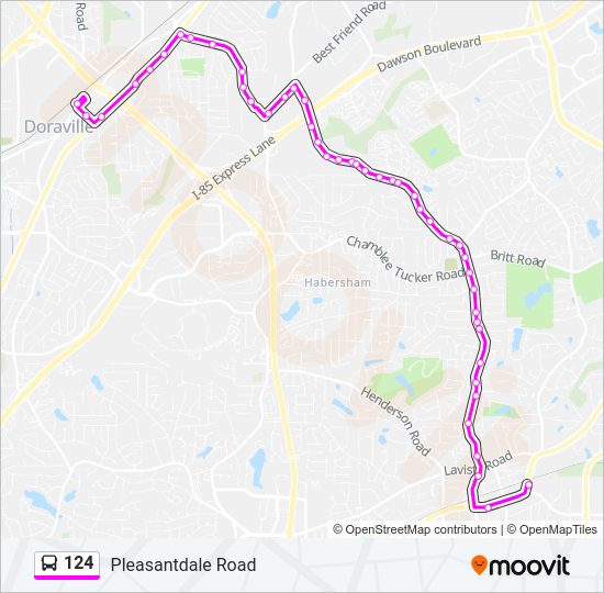 124 Bus Line Map