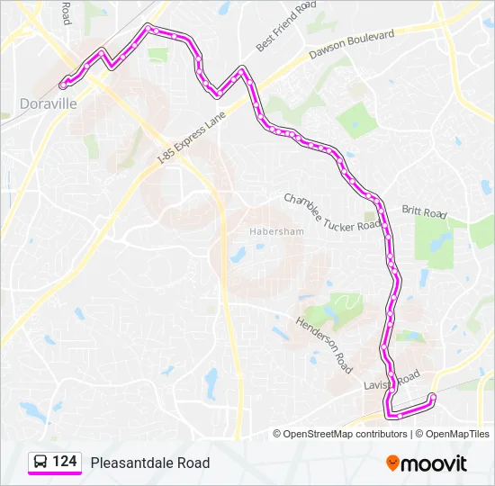 124 Bus Line Map