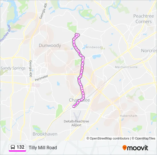 132 Bus Line Map