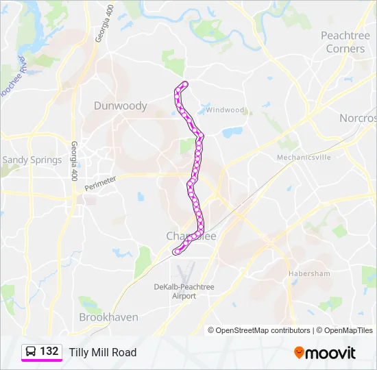 132 Bus Line Map