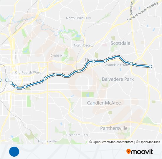 BLUE subway Line Map