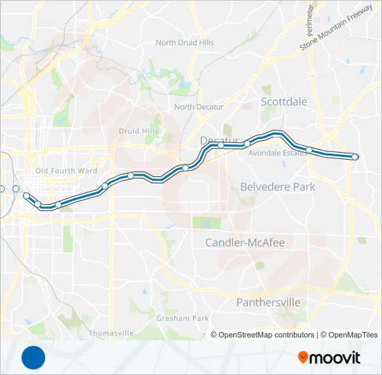 BLUE Subway Line Map