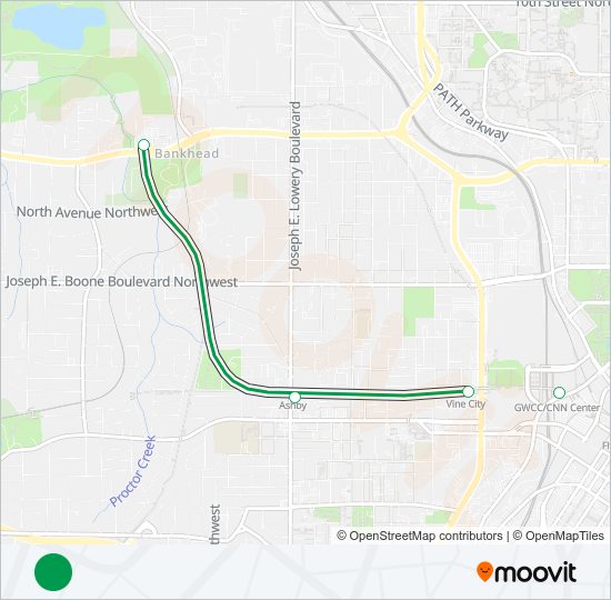 GREEN subway Line Map