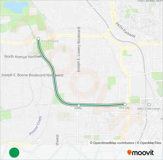 GREEN Subway Line Map