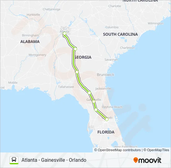FLIXBUS 2451 Bus Line Map