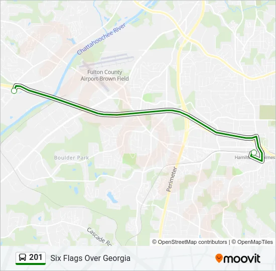 201 Bus Line Map