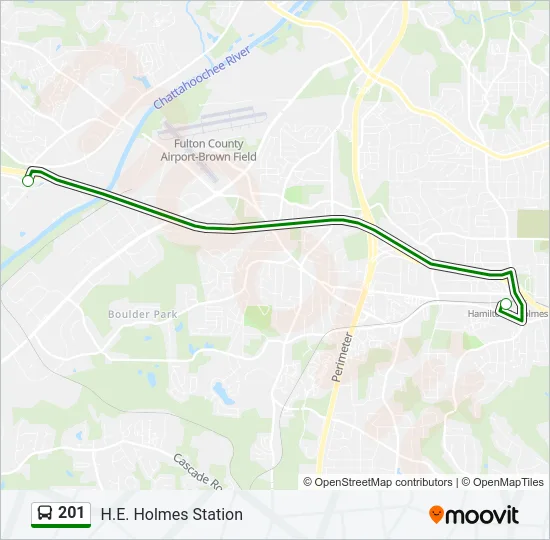 201 Bus Line Map